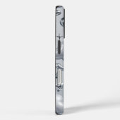 Y2K Chrome Bubble 3D Silver Case (Rückseite / Rechts)