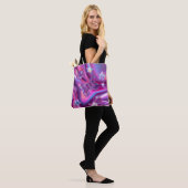 Y2K Chrome Butterfly Tote Bag | Holographic Pink Tasche (Am Model)
