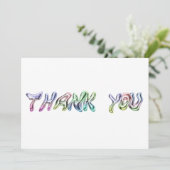 Y2K CHROME SCHRIFTART DANKESKARTE (Stehend Vorderseite)