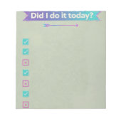 Y2K Cyber Aesthetic Daily Habit Tracker Checklist Notizblock (Vorderseite)