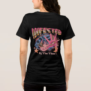 Y2K Cyber-Ästhetik Infiziertes Anime-Design Tri-Blend Shirt