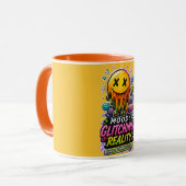 Y2K Cyber Glitch Kaffeetasse (Vorderseite Links)