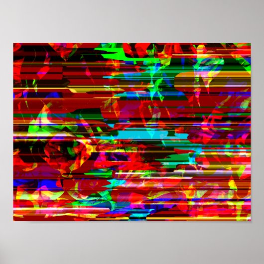 Y2k Cyberpunk Tech Modular Synthesize Graphic Poster (Vorne)