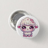 Y2K Dolly Glitzer Glamour Schafe Button (Vorne & Hinten)