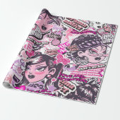 Y2K Drama Addict Collage Wrapping Paper Geschenkpapier (Ungerollt)