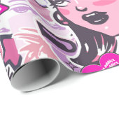 Y2K Drama Addict Collage Wrapping Paper Geschenkpapier (Rolleneckpunkt)