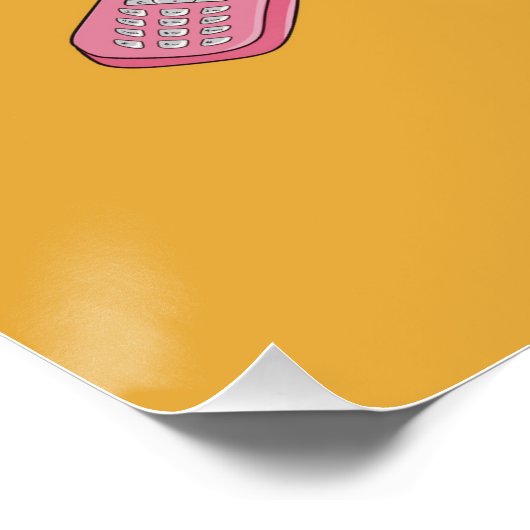 Y2K Drehend Telefone Herzmuster Poster (Ecke)