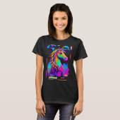 Y2K Einhorn Shirt, Alt Edgy Goth Retro Glitch Grap T-Shirt (Vorne ganz)