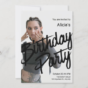 Y2k Foto Geburtstag Einladung