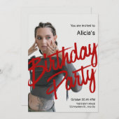 Y2k Foto Geburtstag Einladung (Vorne/Hinten)