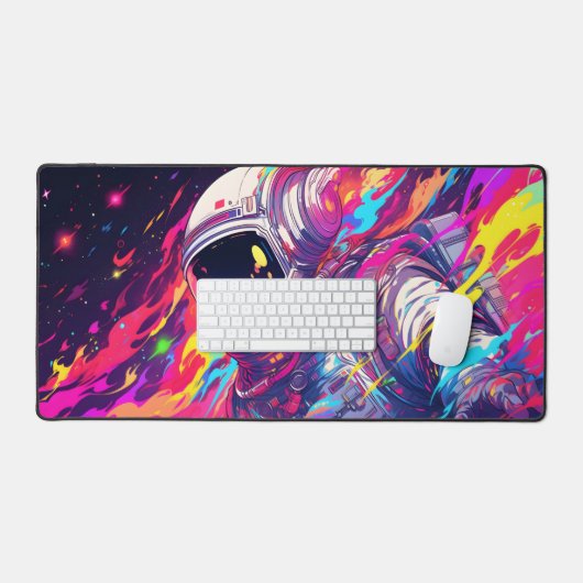 Y2K Galaxy Astronaut für Gamer Schreibtischunterlage (Tastatur & Maus)