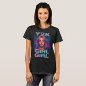 Y2K Girl Glitch T-Shirt – Retro Pop Pixel Art (Vorne ganz)