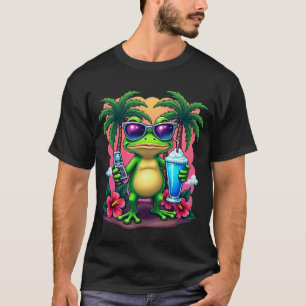 Y2K Grumpy Frog Vaporwave Retro Ästhetik T-Shirt