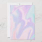 Y2k hologram cute baby shower einladung (Rückseite)