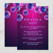 Y2K Holographic New Year’s Eve Invitation | Neon Einladung (Vorne/Hinten)