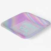 Y2K-Irisierter Regenbogen-Glücklicher Geburtstag p Pappteller (Gewinkelt)