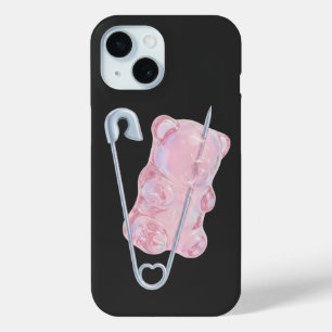 Y2K kantige rosa Gummibär Sicherheitsnadel Handyhü Case-Mate iPhone Hülle