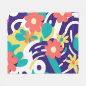 Y2K Lebhafte Wildblume Fett Retro Spring Design Fleecedecke (Vorderseite (Horizontal))