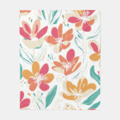 Y2K Lebhafte Wildblume Fett Retro Spring Design Fleecedecke (Vorderseite)