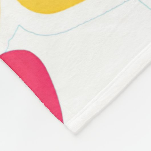 Y2K Lebhafte Wildblume Fett Retro Spring Design Fleecedecke (Ecke)