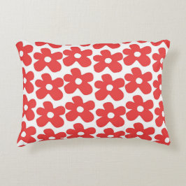 Y2K-Muster in Rot und Weiß Dekokissen