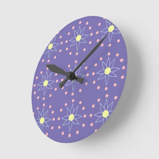 Y2K Mustermauerwerk im Blumenmuster Runde Wanduhr (Winkel)