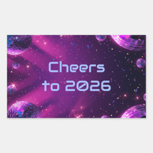 Y2K Neon-Chrom-Partytüten-Anhänger   Holografische Rechteckiger Aufkleber