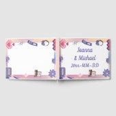 Y2K Pink Lila 2000er Retro Tech Geek Liebe Hochzei Gästebuch (Voll)