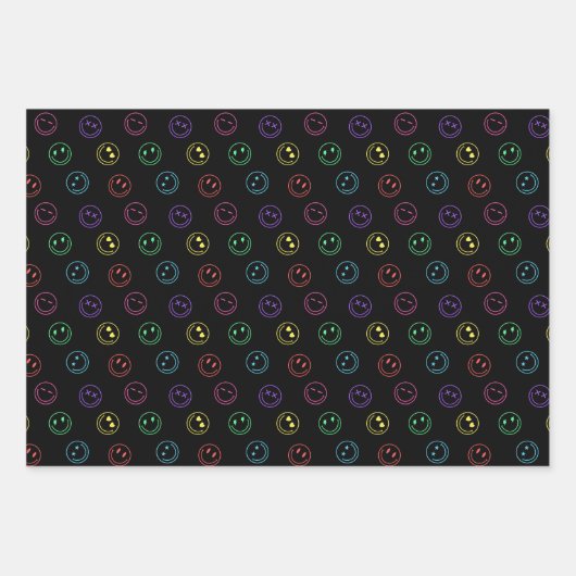 Y2K Preppy Aesthetic Smile Face Geschenkpapier Set (Vorderseite 2)