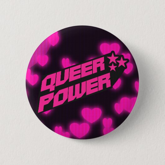 Y2K Queer Power Stolz Button (Vorderseite)