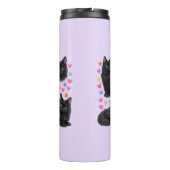 y2k rainbow hearts black cat kawaii cute thermosbecher (Rückseite)