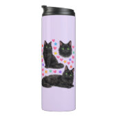 y2k rainbow hearts black cat kawaii cute thermosbecher (Nach rechts gedreht)