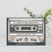 Y2K Retro 90er 80er Cassette Tape Geburtstag Einladung (Stehend Vorderseite)