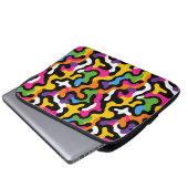 y2k Retro Ästhetische Wirbel Funky Pattern Laptopschutzhülle (Vorne Knopf)