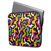 y2k Retro Ästhetische Wirbel Funky Pattern Laptopschutzhülle (Vorderseite Links)
