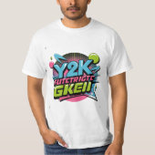 Y2K Retro Neon Aesthetic Bold 90s Inspired Graphic T-Shirt (Vorderseite)
