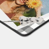 Y2K Retro Personalized Photo Collage in Black Schreibtischunterlage (Ecke)