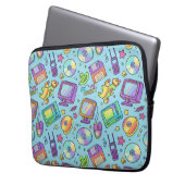 Y2K Retro Tech Aesthetic Padded Laptop Sleeve (Vorderseite Links)