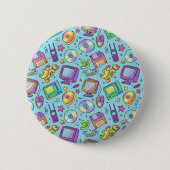 Y2K Retro-Tech-Ästhetik Disketten Pin Button (Vorderseite)