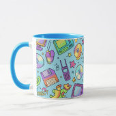 Y2K Retro-Tech-Ästhetik-Doodle-Kaffeetasse Tasse (Links)