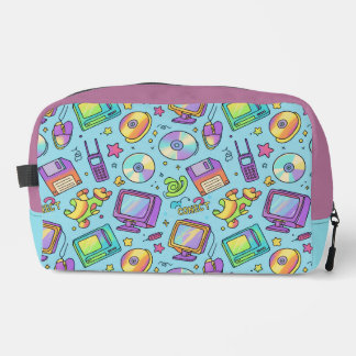 Y2K Retro-Tech-Ästhetik-Doodle-Make-up-Tasche Waschbeutel