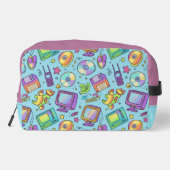 Y2K Retro-Tech-Ästhetik-Doodle-Make-up-Tasche Waschbeutel (Rückseite)