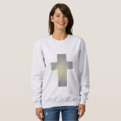 y2k Silver Minimalkreuz Sweatshirt (Vorne ganz)