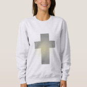 y2k Silver Minimalkreuz Sweatshirt (Vorderseite)