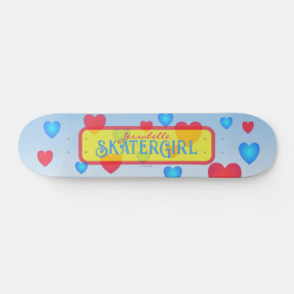 Y2K Skater Girl Leuchtende Herzen  Skateboard