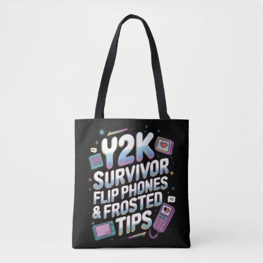 Y2K Survivor - Gedreht Telefone, Mattierte Tipps & Tasche (Vorderseite)