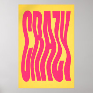 Y2K-Typografieposter, Rosa Retro-Statement in Fett Poster