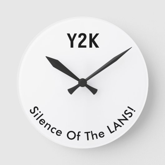 Y2K-Uhr - Jahr 2000 - Abstandsuhr Runde Wanduhr (Vorderseite)