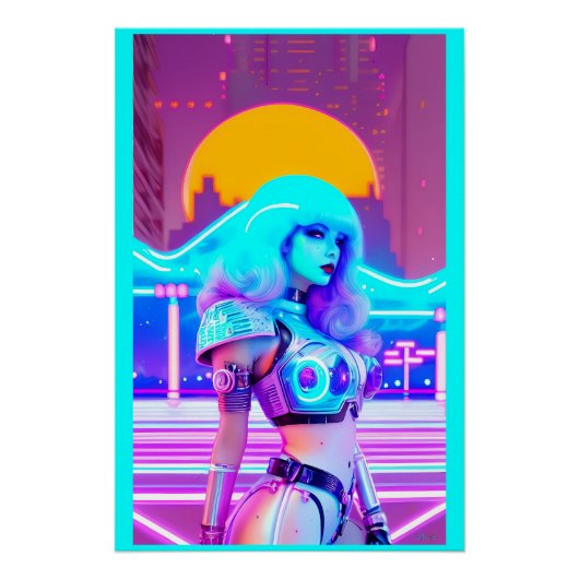 Y2Kayla in ihren Cyberwave-Blues Poster (Vorderseite)