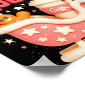 Y A Sleigh Queen Sleigh Girl Gingerbread Coffee Ch Poster (Ecke)